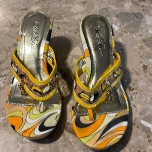 Women’s multicolored wedge sandals